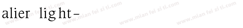 alier light字体转换